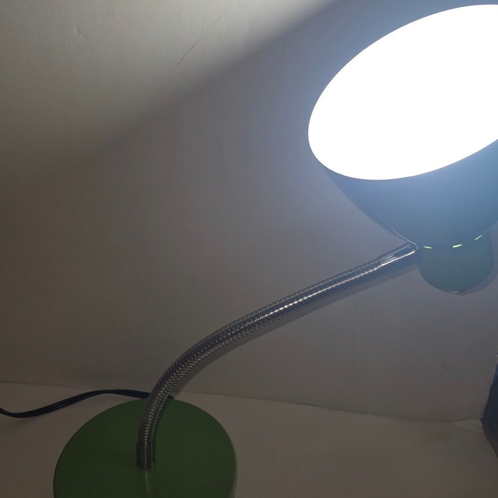 Lime Green Gooseneck Desk Lamp Retro Mid Century Modern Flexible Task‎ Light - Picture 5 of 7